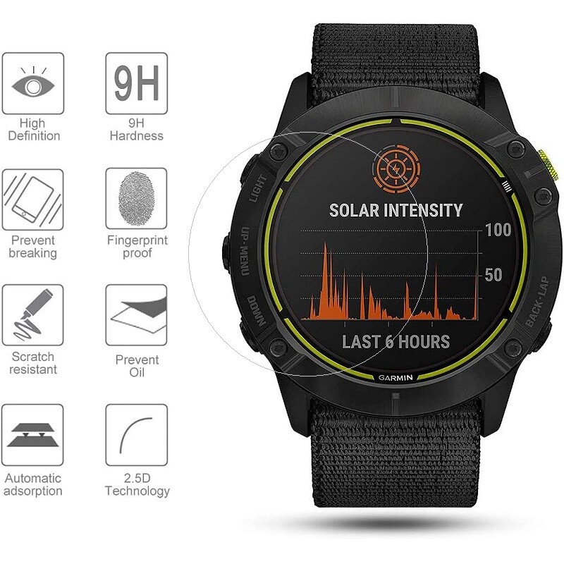 5 bucăți de protecție pentru ecran pentru ceas inteligent pentru Garmin Enduro 3, sticlă securizată, folie de protecție rezistentă la zgârieturi pentru Garmin Enduro 2/1