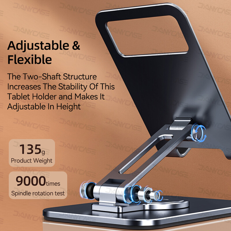 Stojan na tablet s 360° otočením, nastaviteľný a skladací držiak pre iPad, telefón Samsung, Xiaomi, Lenovo, Huawei, držiak na tablet