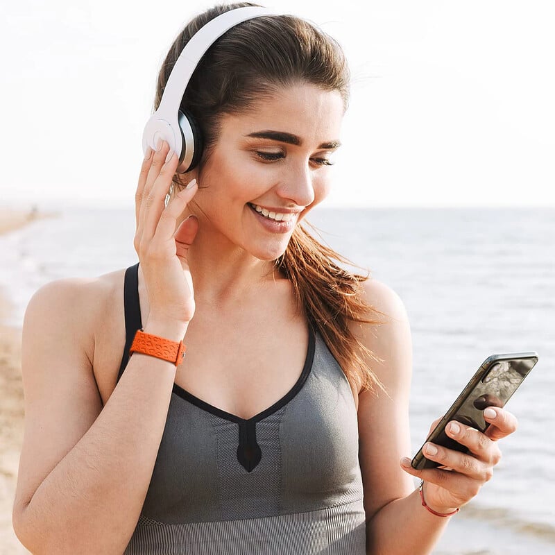 Curea gravata pentru Garmin Vivoactive 5 4 4s 3 Bratara din silicon Garmin Venu 3 3s 2plus Forerunner 245 255s 265s Curea de ceas