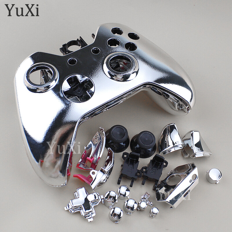 1 komplekt Xbox One'i plaadistuskorpuse ümbrise asendamiseks, täisnupud Modifikatsioonikomplekt Mängupuldi kontrolleri galvaniseeritud korpuse katte osad