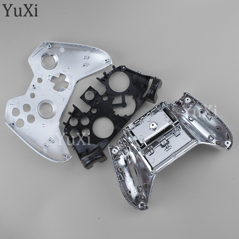 1 komplekt Xbox One'i plaadistuskorpuse ümbrise asendamiseks, täisnupud Modifikatsioonikomplekt Mängupuldi kontrolleri galvaniseeritud korpuse katte osad