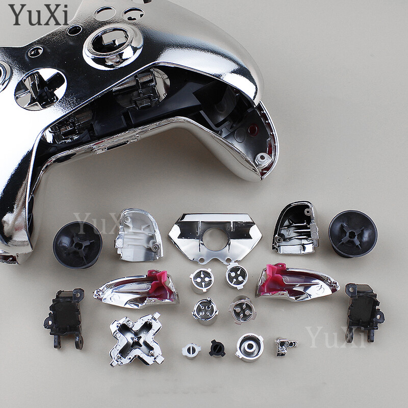 1 komplekt Xbox One'i plaadistuskorpuse ümbrise asendamiseks, täisnupud Modifikatsioonikomplekt Mängupuldi kontrolleri galvaniseeritud korpuse katte osad