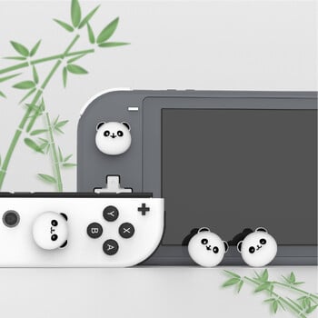 PlayVital Cute Joystick Caps Αναλογικό κάλυμμα Thumb Grips για Switch & Switch Lite & Switch OLED - Chubby Panda