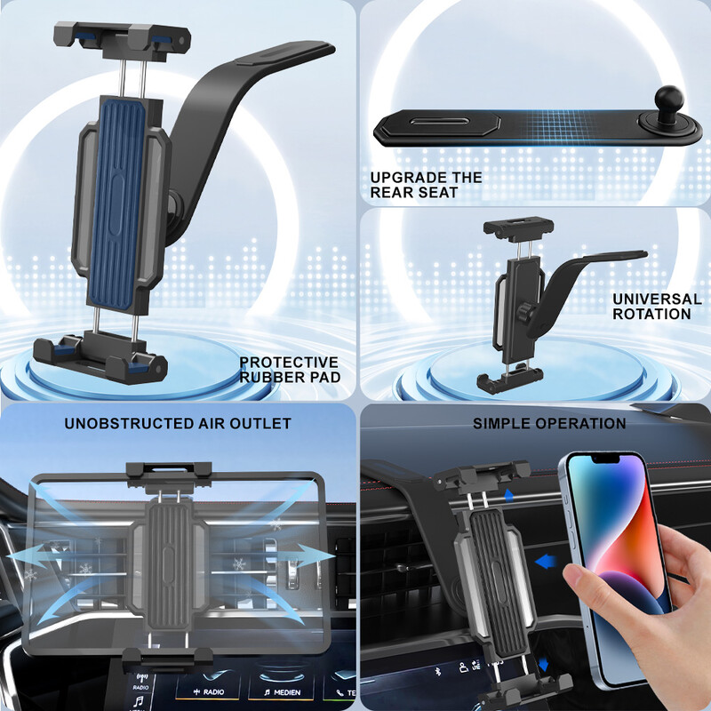 Új autós Easy Paste táblagép állványra szerelhető állvány univerzális tartó Dashborad középkonzol iPad Pro 4-13 hüvelykes Xiaomi Huawei Tab készülékhez