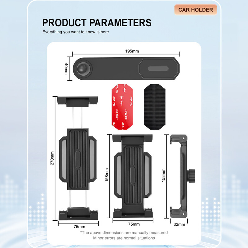 Új autós Easy Paste táblagép állványra szerelhető állvány univerzális tartó Dashborad középkonzol iPad Pro 4-13 hüvelykes Xiaomi Huawei Tab készülékhez