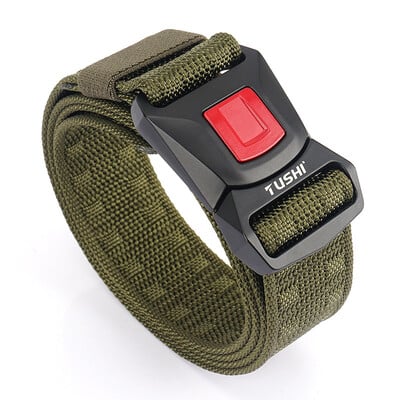 Pánske taktické opasky s rýchloupínacou prackou 125 cm, športové, outdoorové, plátené, pánske, nylonové, cargo, módne, Cinturon QJ CINGA