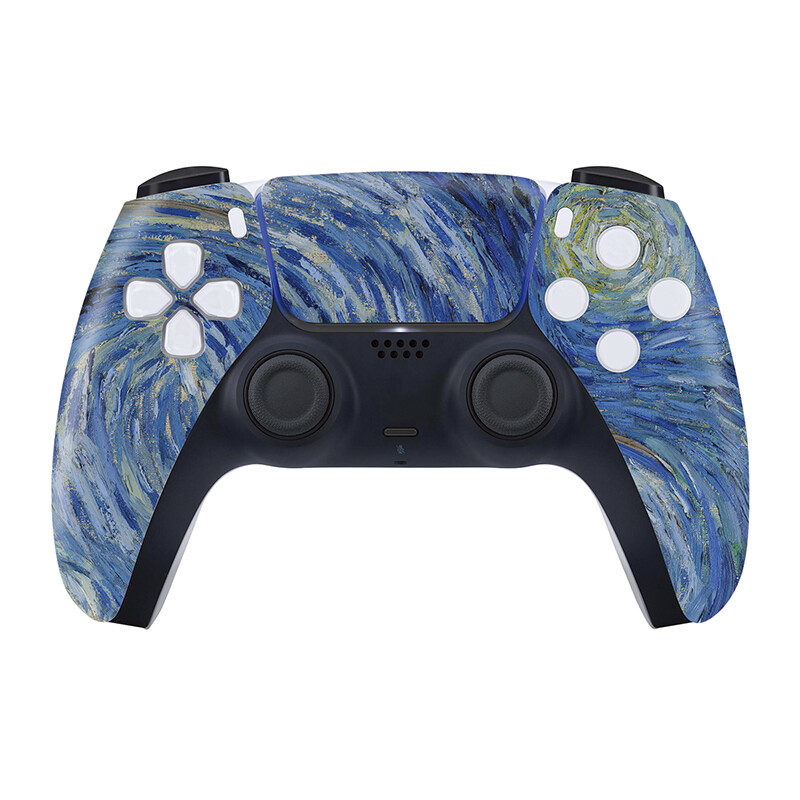 Újratervezett és cserélt elülső héj érintőpad, amely kompatibilis a PS5 vezérlővel: BDM-010, 020, 030, 040, 050-Plum Blossom, csillagos ég