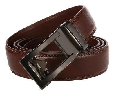 Vyriškas automatinis sagties diržas Dviejų sluoksnių karvės odos pilkas vienspalvis tiesus diržas Europos ir Amerikos tendencijos Pasek Męski Skórzany