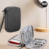 Kelionių organizatorius Elektronikos priedai Nešiojimo krepšys Nešiojamas vandeniui atsparus dviejų sluoksnių „viskas viename“ krepšiai kabelių laidams