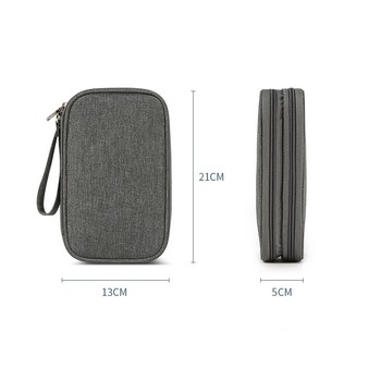 Travel Organizer Electronics Accessories Τσάντα μεταφοράς Φορητές αδιάβροχες διπλές στρώσεις τσάντες αποθήκευσης All-in-One για καλωδιακά καλώδια