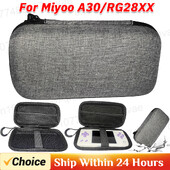 Miyoo A30-hoz RG28XX EVA hordozható tárolótáska Retro kézi játékkonzol karcolásgátló védőtáska vízálló kötéllel