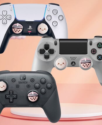 Сладка силиконова капачка за захващане Thumb Stick Мека корица за Nintendo Switch Oled NS Lite за Sony PS5 PS4 Pro PS3 Xbox One/360 Series X/S