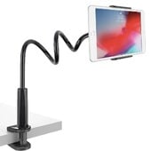 Nagy méretű táblagépállvány 80 cm hosszú karú ágyas táblagéptartó rögzítő iPad Air Pro Mini táblagép-állványokhoz Cliptartó 4-12 hüvelykes fülekhez