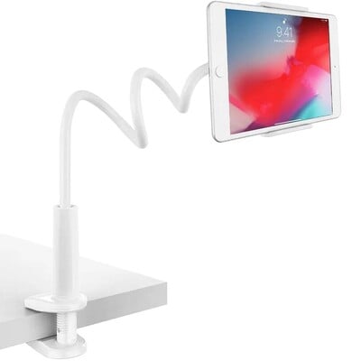 Nagy méretű táblagépállvány 80 cm hosszú karú ágyas táblagéptartó rögzítő iPad Air Pro Mini táblagép-állványokhoz Cliptartó 4-12 hüvelykes fülekhez