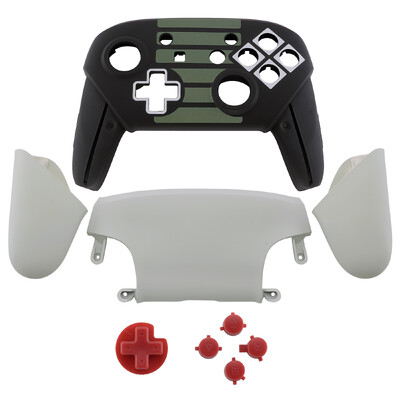 eXtremeRate prednja ploča, stražnja ploča, poklopac kućišta s ručkama, zamjena za Nintendo Switch Pro kontroler - jedna serija