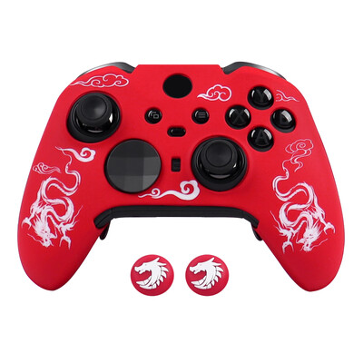 Ochranný kryt z mäkkého silikónu s laserovým rezbárstvom pre bezdrôtový ovládač Xbox Elite Series 2, herný gamepad, kožené hry, príslušenstvo
