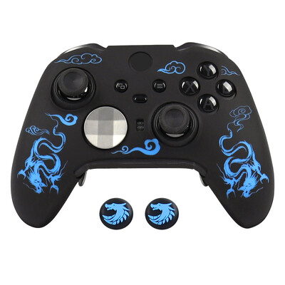 Ochranný kryt z mäkkého silikónu s laserovým rezbárstvom pre bezdrôtový ovládač Xbox Elite Series 2, herný gamepad, kožené hry, príslušenstvo