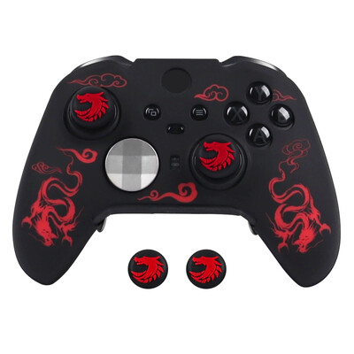 Ochranný kryt z mäkkého silikónu s laserovým rezbárstvom pre bezdrôtový ovládač Xbox Elite Series 2, herný gamepad, kožené hry, príslušenstvo