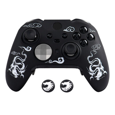 Ochranný kryt z mäkkého silikónu s laserovým rezbárstvom pre bezdrôtový ovládač Xbox Elite Series 2, herný gamepad, kožené hry, príslušenstvo