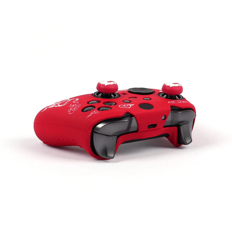 Ochranný kryt z mäkkého silikónu s laserovým rezbárstvom pre bezdrôtový ovládač Xbox Elite Series 2, herný gamepad, kožené hry, príslušenstvo