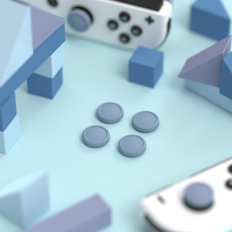 Capace pentru joystick eXtremeRate PlayVital pentru NS, capace pentru stick pentru degetul mare pentru Switch Lite, mâner pentru degetul mare Joycon pentru Switch OLED - Seria unică