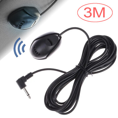 Pašlīmējošs Bluetooth automašīnas audio mikrofons auto transportlīdzekļa galvas blokam, iespējots stereo radio DVD 3,5 mm ārējais mikrofons 3M
