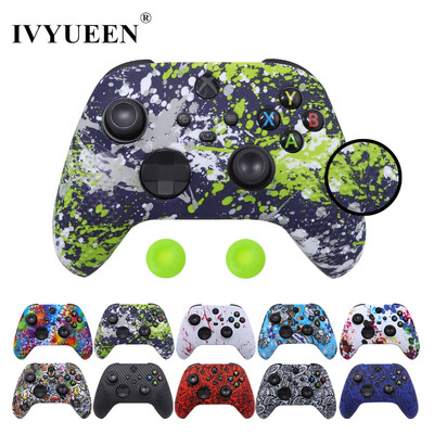 IVYUEEN Anti-Slip Water Transfer Printing Protective Skin for XBox Series XS Core Controller XSS XSX Silicone Case Protector