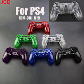 JCD 1Set átlátszó, teljes házas Gamepad tok gombok burkolat készlet csere PS4 V1 JDM-001 JDM-011