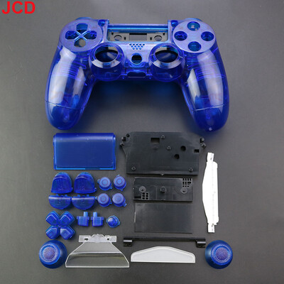 JCD 1Set átlátszó, teljes házas Gamepad tok gombok burkolat készlet csere PS4 V1 JDM-001 JDM-011