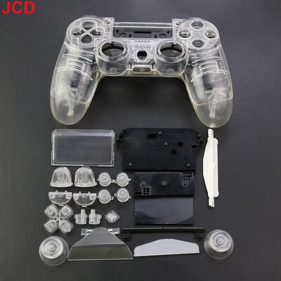 JCD 1Set átlátszó, teljes házas Gamepad tok gombok burkolat készlet csere PS4 V1 JDM-001 JDM-011