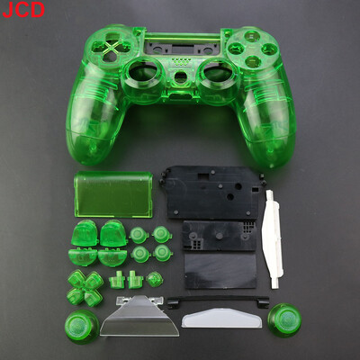 JCD 1Set átlátszó, teljes házas Gamepad tok gombok burkolat készlet csere PS4 V1 JDM-001 JDM-011
