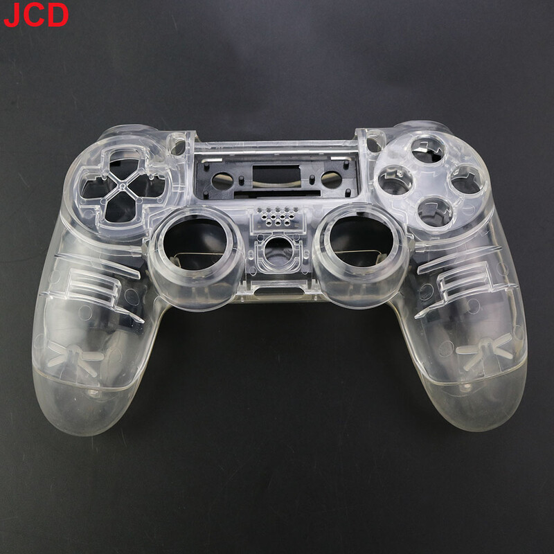 JCD 1Set átlátszó, teljes házas Gamepad tok gombok burkolat készlet csere PS4 V1 JDM-001 JDM-011
