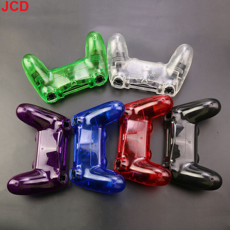 JCD 1Set átlátszó, teljes házas Gamepad tok gombok burkolat készlet csere PS4 V1 JDM-001 JDM-011