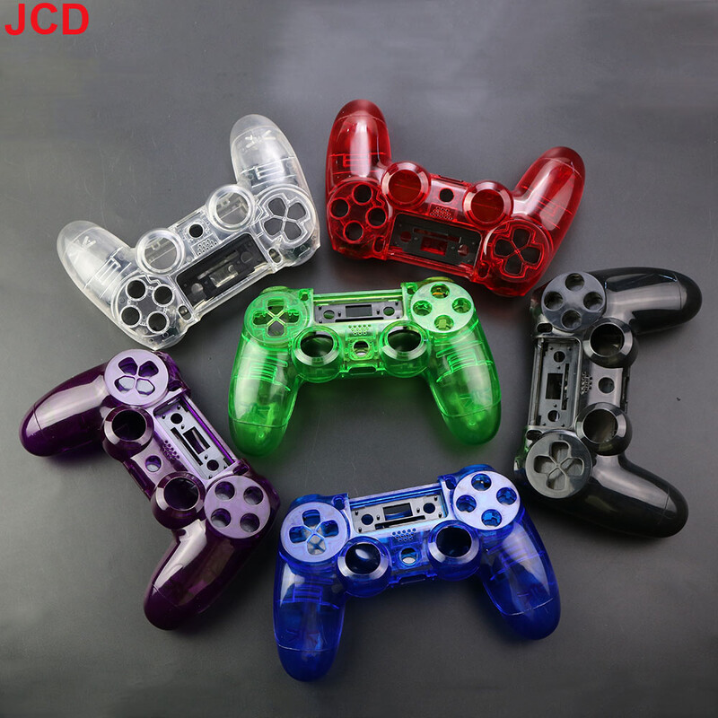 JCD 1Set átlátszó, teljes házas Gamepad tok gombok burkolat készlet csere PS4 V1 JDM-001 JDM-011