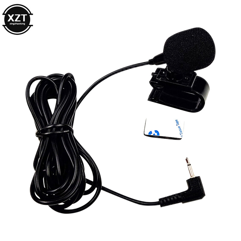 Profesionisti Microfon audio auto 2,5 mm mufă mufă microfon stereo mini microfon extern cu fir 2 poli mono pentru radio DVD auto