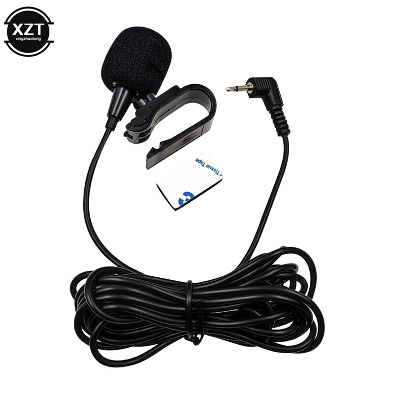 Profesionisti Microfon audio auto 2,5 mm mufă mufă microfon stereo mini microfon extern cu fir 2 poli mono pentru radio DVD auto