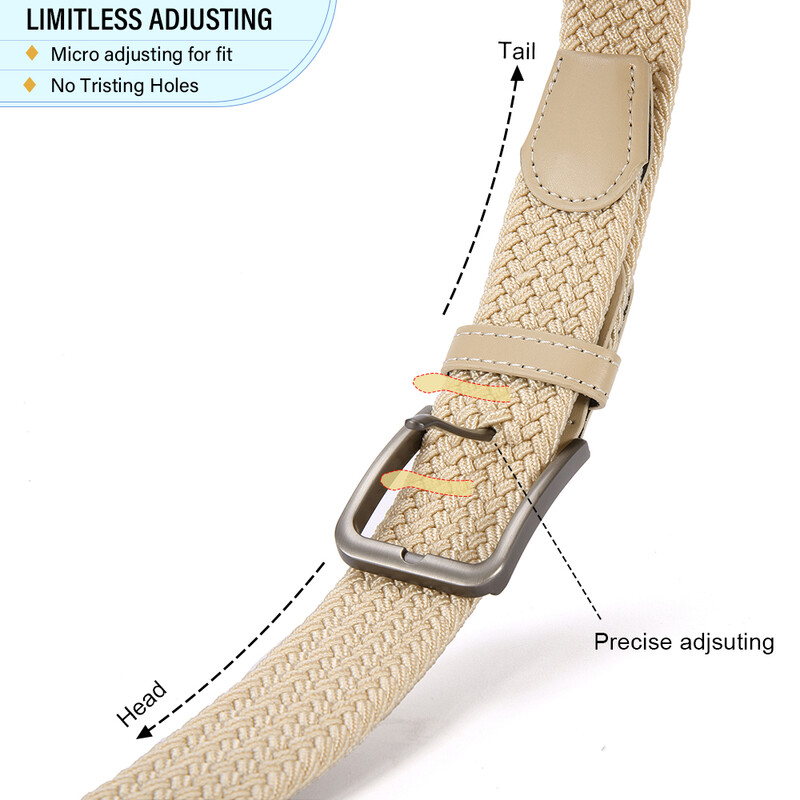 130 cm vyriški elastiniai diržai unisex kasdieniai austi diržai, skirti laipiojimo uolomis treniruotėms lauke Moteriškas diržas, derinamas su džinsų diržu