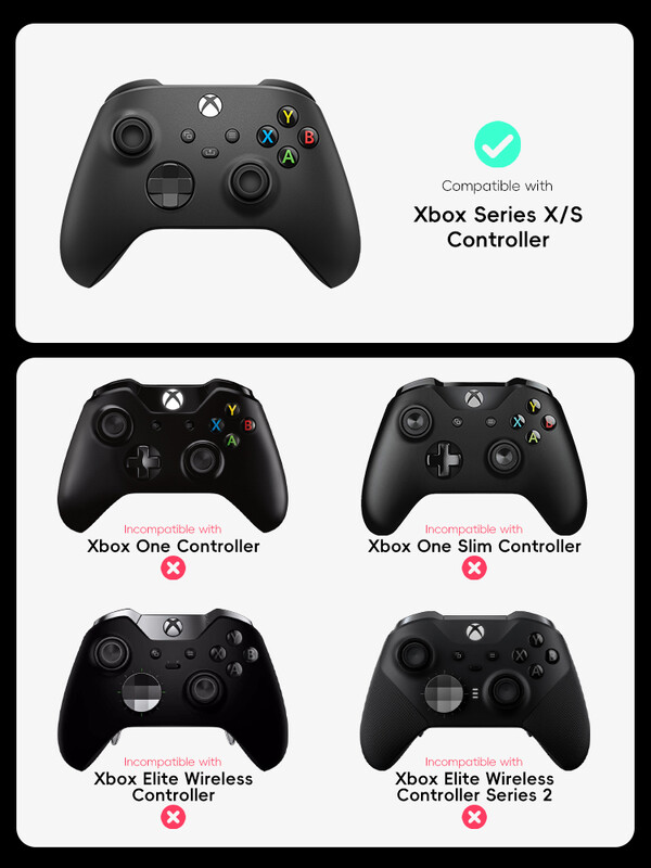 DATA FROG Silicone Soft Shell Protector Skin for Xbox Series X/S Game Controller Case XS XSX Thumb Stick Cap Grip Cap