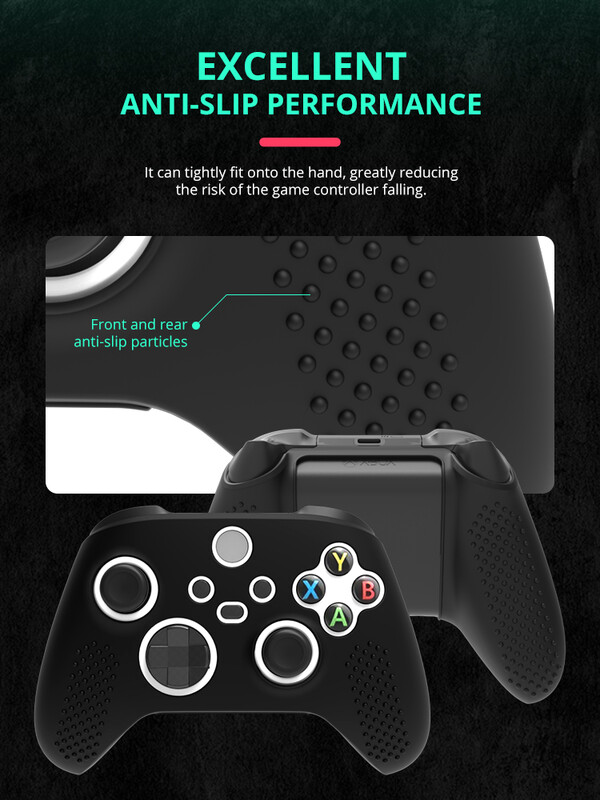DATA FROG Silicone Soft Shell Protector Skin for Xbox Series X/S Game Controller Case XS XSX Thumb Stick Cap Grip Cap