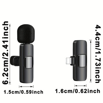 Σύστημα ασύρματου μικροφώνου πέτου 1-Touch Recording Voice Activated Lavalier MIC για βιντεοδιασκέψεις εγγραφής ζωντανής ροής