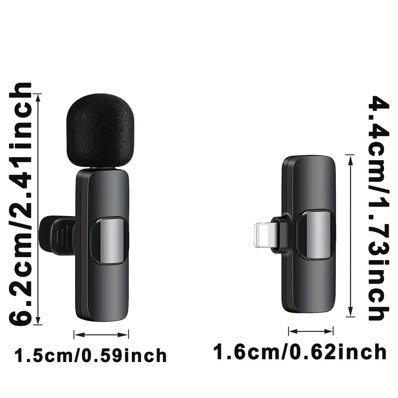 Σύστημα ασύρματου μικροφώνου πέτου 1-Touch Recording Voice Activated Lavalier MIC για βιντεοδιασκέψεις εγγραφής ζωντανής ροής