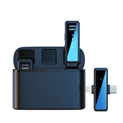 FIFAR Wireless Lavalier Lapel Μικρόφωνο Φορητή εγγραφή ήχου μείωσης θορύβου για iPhone Android με κουτί φόρτισης