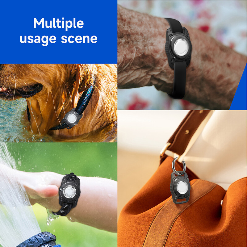 Puzdro pre Apple AirTag, obojok pre psov a mačky, sledovač kľúčov, lokátor domácich zvierat, ochranné puzdro pre Air Tag, vodotesné puzdro, príslušenstvo