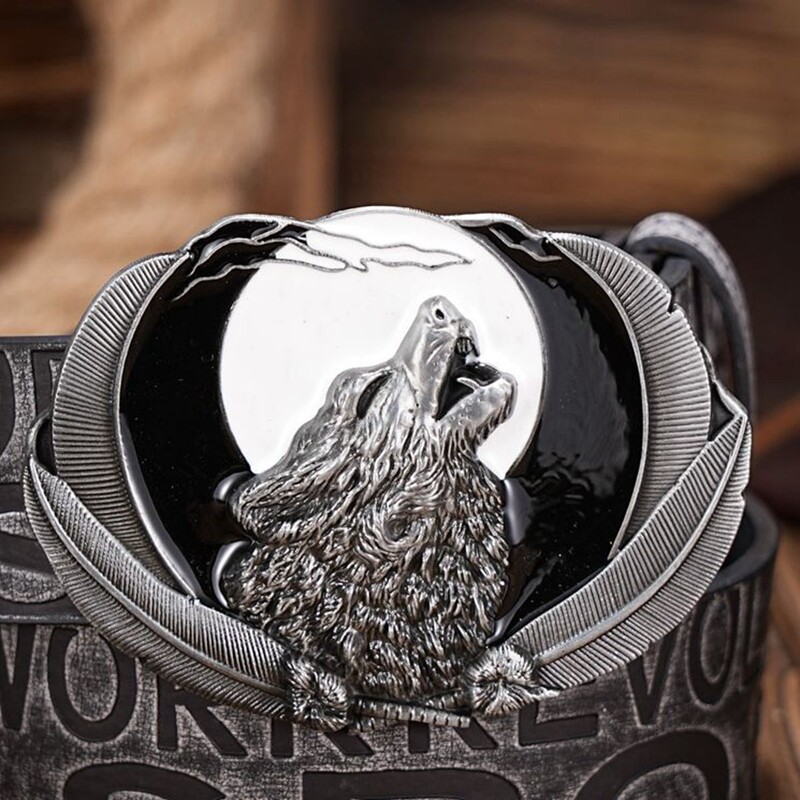 Western Denim PU Belt - Curea vintage pentru bărbați cu imprimeu decorativ gravat