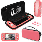 Πακέτο εξαρτημάτων Switch Lite - Soft Glitter TPU Protective Case & Screen Protector για τσάντα μεταφοράς NS Switch Lite