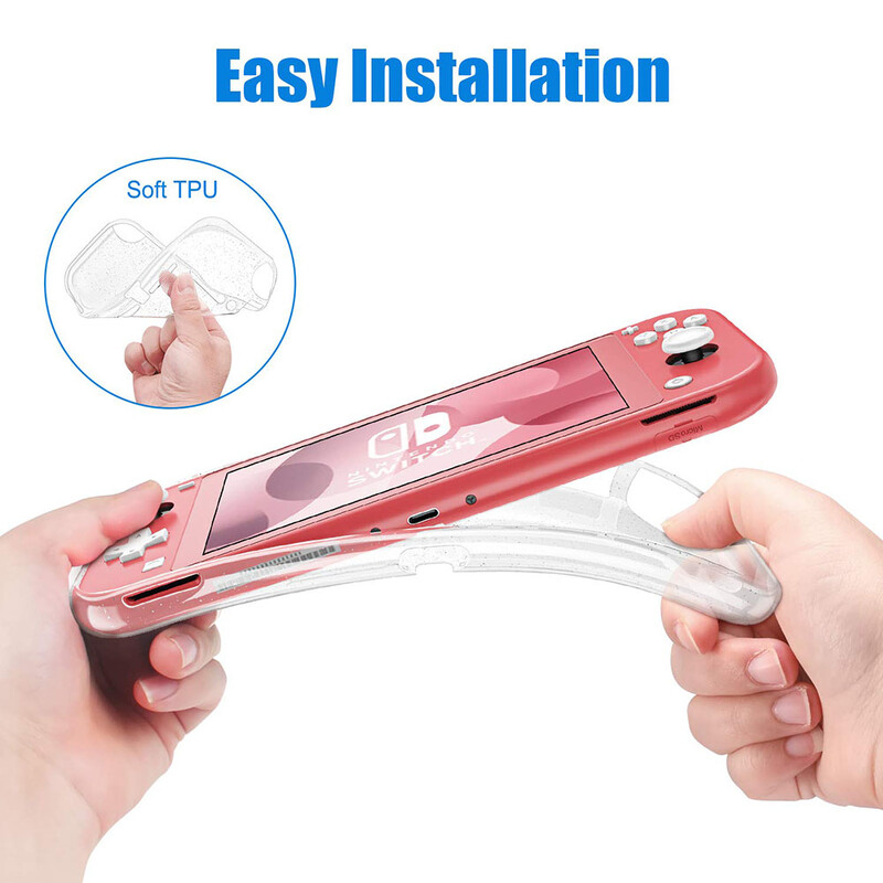 Πακέτο εξαρτημάτων Switch Lite - Soft Glitter TPU Protective Case & Screen Protector για τσάντα μεταφοράς NS Switch Lite