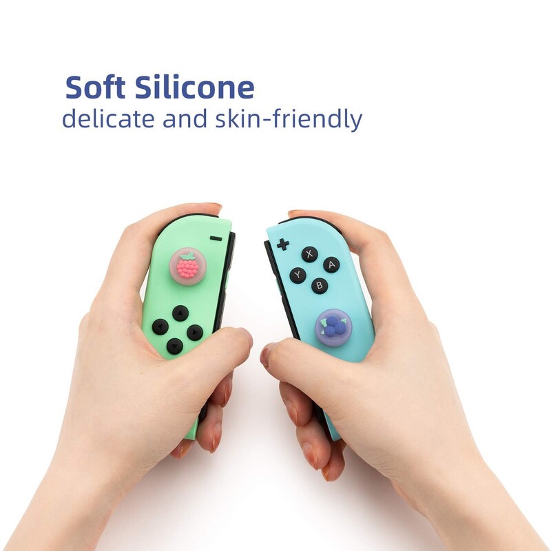 Krytky na palec GeekShare s roztomilými ovocnými motívmi kompatibilné s Nintendo Switch/Switch OLED/Lite