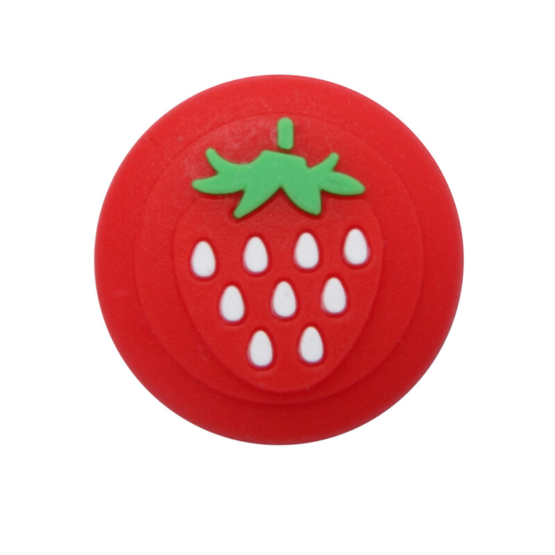 10 vnt silikoninio nykščio dėklo vairasvirtės dangtelis Braškių nykščio lazdelės rankenos dangteliai, skirti Nintendo Switch OLED Lite Joycon Joy-Con NS