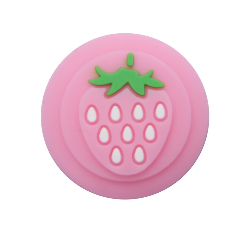 10 vnt silikoninio nykščio dėklo vairasvirtės dangtelis Braškių nykščio lazdelės rankenos dangteliai, skirti Nintendo Switch OLED Lite Joycon Joy-Con NS