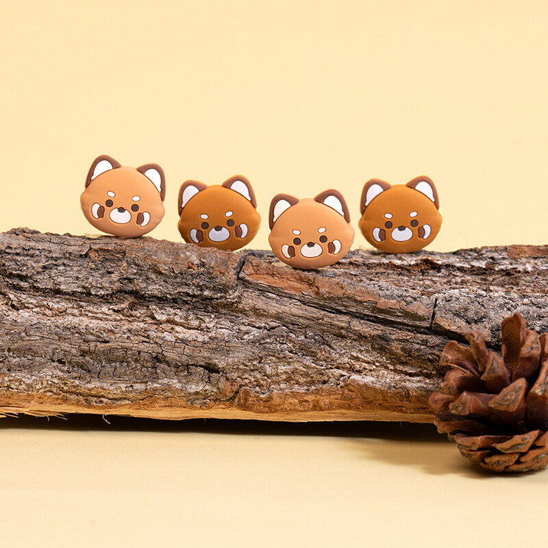 4 vnt Cute Bear Joy Con Thumb Grips vairasvirtės dangtelis Kawaii minkštas silikoninis dangtelių mygtukas skirtas Nintendo Switch Oled Lite valdikliui